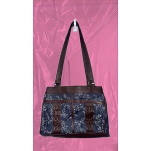 Vintage Gold Coast Y2K Floral Denim Shoulder Bag